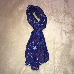 Red white and blue scarf